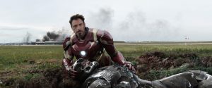 Marvel's Captain America: Civil War L to R: Iron Man/Tony Stark (Robert Downey Jr.) and War Machine/James Rhodes (Don Cheadle) Photo Credit: Film Frame © Marvel 2016