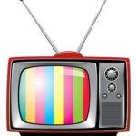 vector  retro tv set